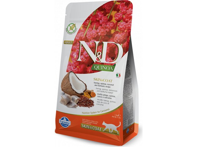 N&D Quinoa CAT Skin & Coat Herring & Coconut 1,5kg