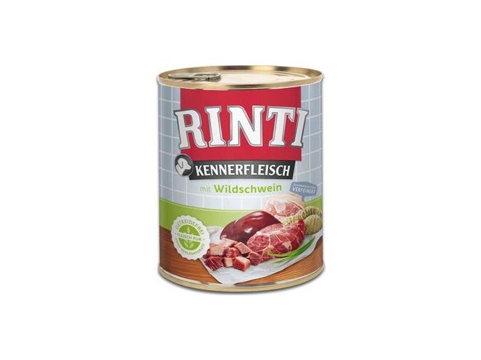 Rinti Dog Kennerfleisch konzerva divočák 800g