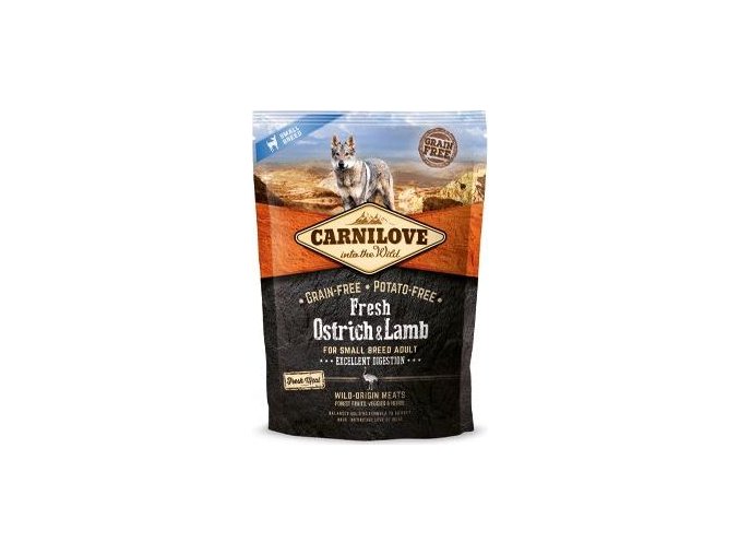 Carnilove Dog Fresh Ostrich&Lamb for Small Breed 1.5kg