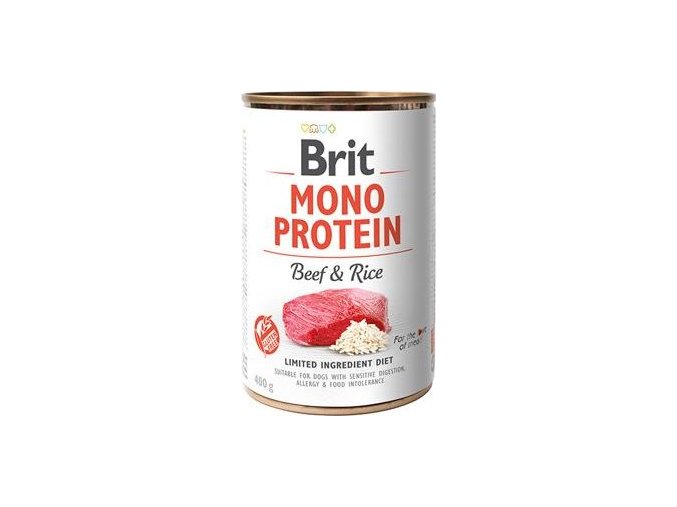 Brit Dog konz Mono Protein Beef & Brown Rice 400g