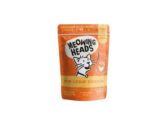 MEOWING HEADS Paw Lickin’ Chicken kapsička 100g