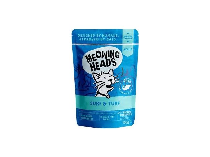 MEOWING HEADS Surf & Turf kapsička 100g