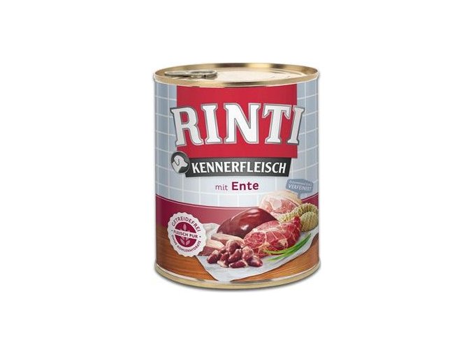 Rinti Dog Kennerfleisch konzerva kachní srdce 800g