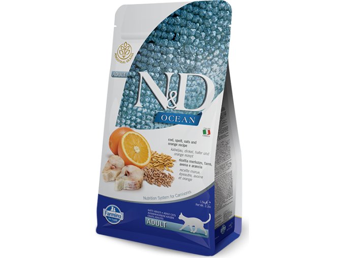 N&D OCEAN CAT LG Adult Codfish & Orange 1,5kg