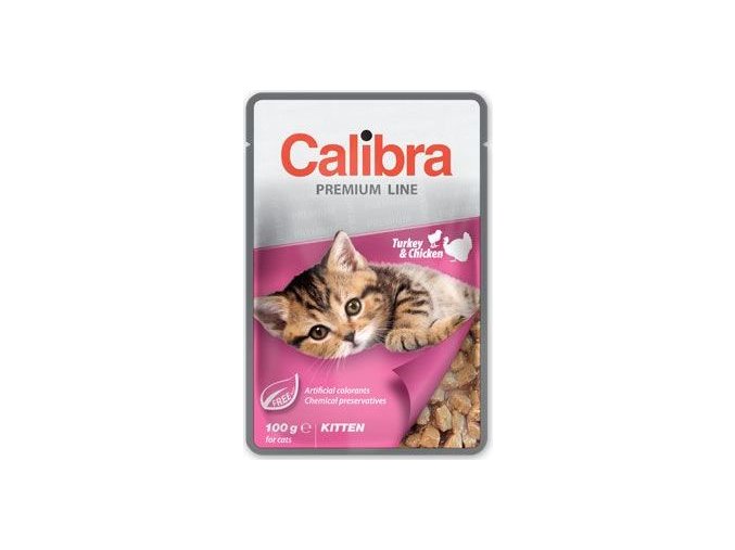 Calibra Cat  kapsa Premium Kitten Turkey & Chicken100g