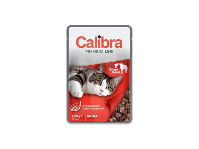 Calibra Cat  kapsa Premium Adult Chicken & Beef 100g