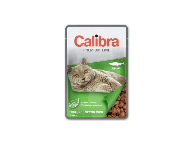 Calibra Cat  kapsa Premium Sterilised Salmon 100g