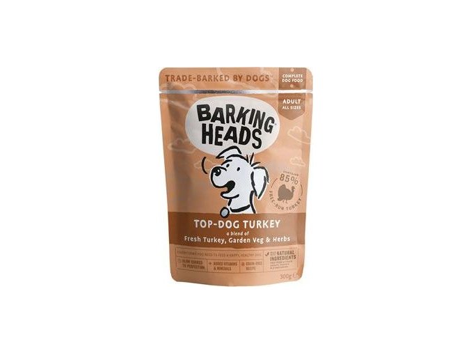 BARKING HEADS Top Dog Turkey kapsička 300g