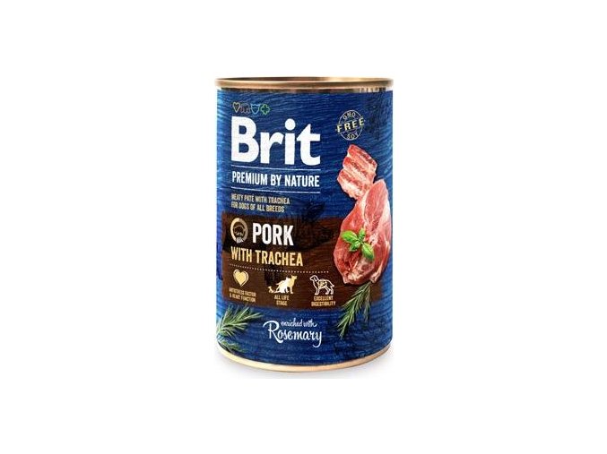 Brit Premium Dog by Nature  konz Pork & Trachea 400g