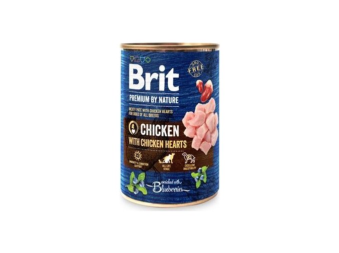 Brit Premium Dog by Nature  konz Chicken & Hearts 400g