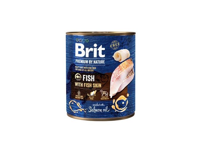 Brit Premium Dog by Nature  konzerva Fish & Fish Skin 800g