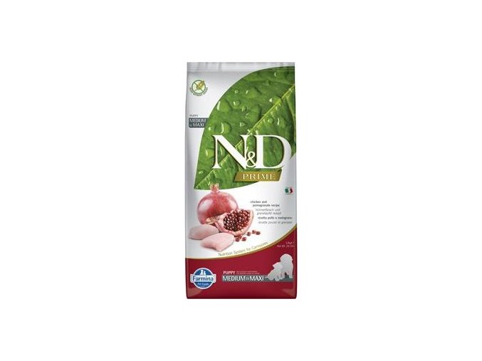 N&D PRIME DOG Puppy M/L Chicken & Pomegranate 12kg