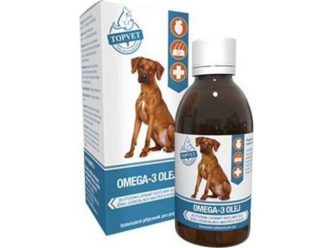 Omega 3 olej pro psy TOPVET 200ml