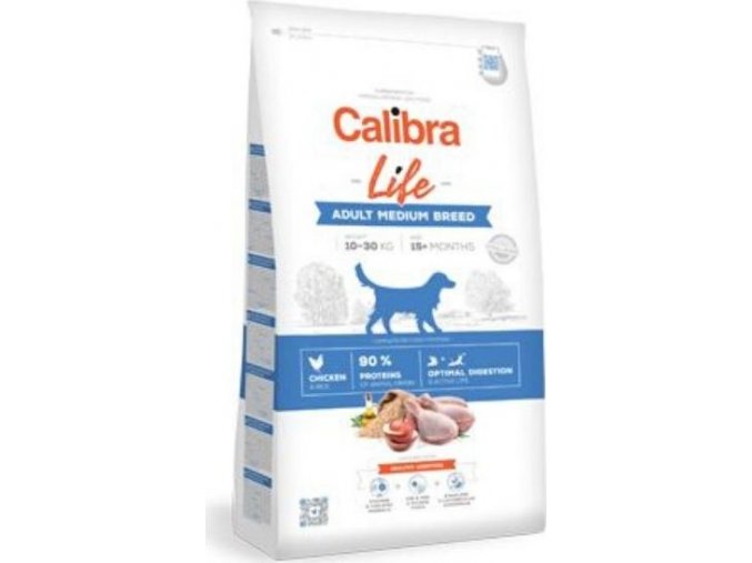 Calibra Dog Life Adult Medium Breed Chicken 12kg