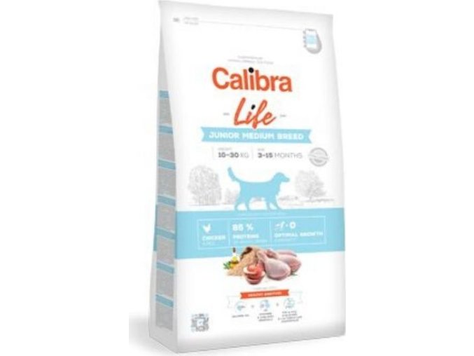 Calibra Dog Life Junior Medium Breed Chicken 12kg