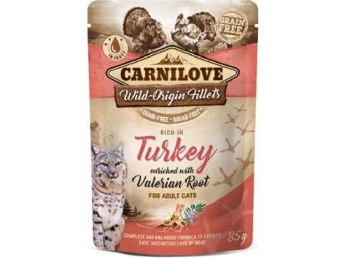 Carnilove Cat Pouch Turkey Enriched With Valerian 85g