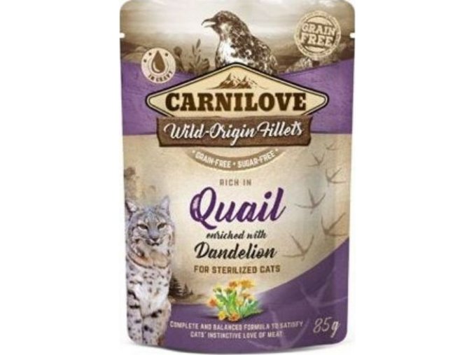 Carnilove Cat Pouch Quail & Dandelion sterilized 85g