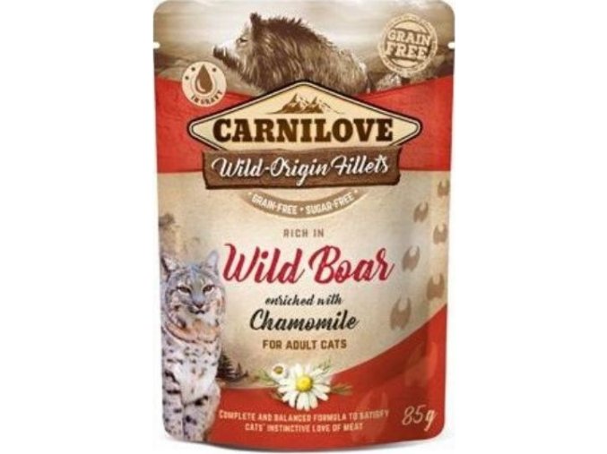 Carnilove Cat Pouch Wild Boar & Chamomile 85g