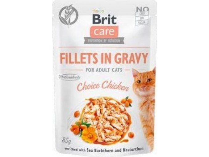 Brit Care Cat Fillets in Gravy Choice Chicken 85g