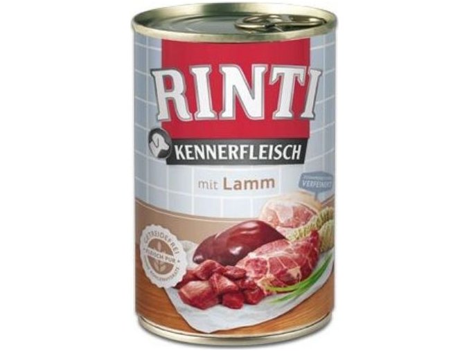 Rinti Dog Kennerfleisch konzerva jehně 400g