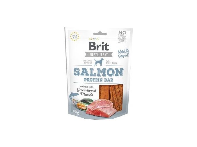 Brit Jerky Salmon Protein Bar 80g