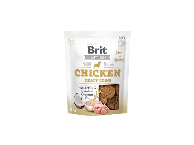 Brit Jerky Chicken with Insect Meaty Coins  200g