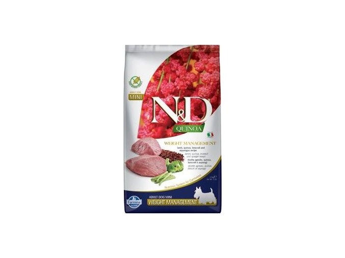 N&D Quinoa DOG Weight Management Lamb Adult Mini 2,5kg