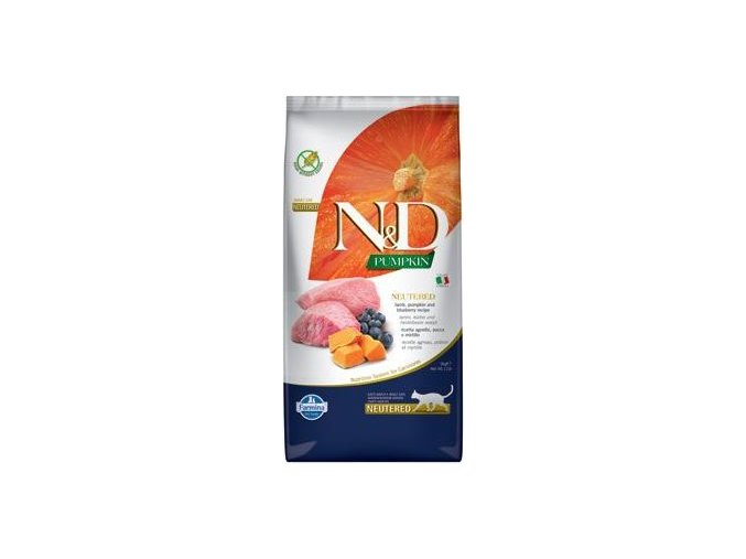 N&D Pumpkin CAT Neutered Lamb & Blueberry 5kg