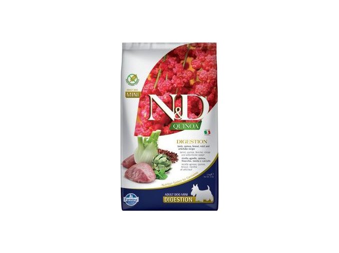 N&D Quinoa DOG Digestion Lamb & Fennel Adult Mini2,5kg