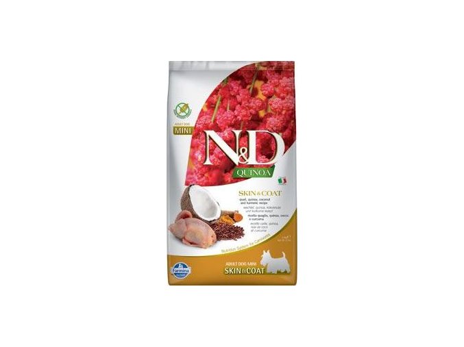 N&D Quinoa DOG Skin&Coat Quail Adult Mini 2,5kg