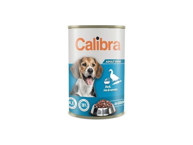 Calibra Dog  konz.Duck,rice&carrots in gravy 1240g