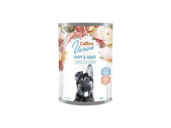 Calibra Dog Verve konz.GF Junior Turkey&Lamb 400g