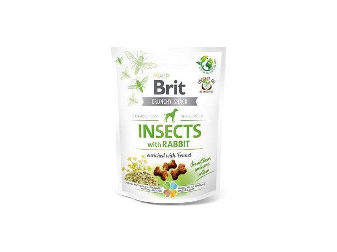 Brit Care Dog Crunchy Crack. Insec. Rabbit Fennel 200g