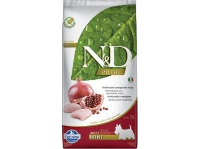 N&D PRIME DOG Adult Mini Chicken&Pomegranate 7kg