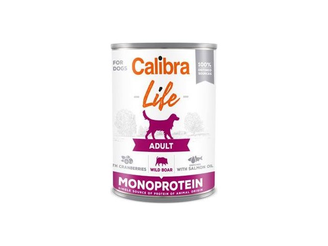 Calibra Dog Life  konz.Adult Wild boar with cran. 400g