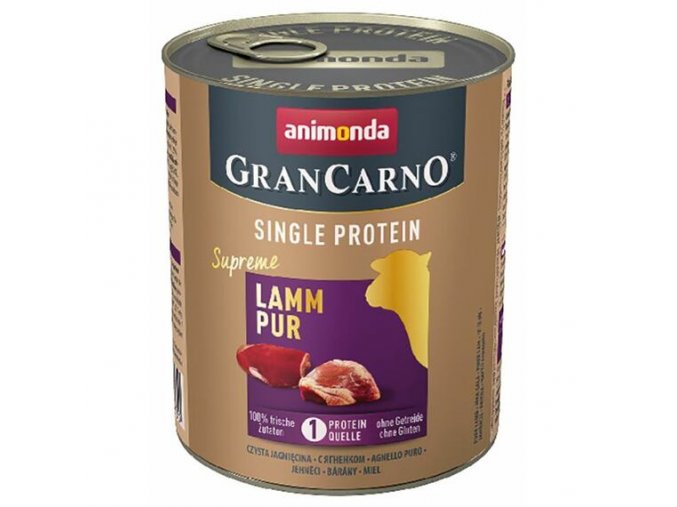 Animonda Grancarno Single Protein 800 g čisté jehněčí,