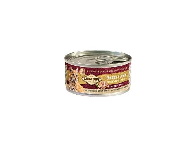 Carnilove White konz Mus Meat Chicken&Lamb Cats 100g