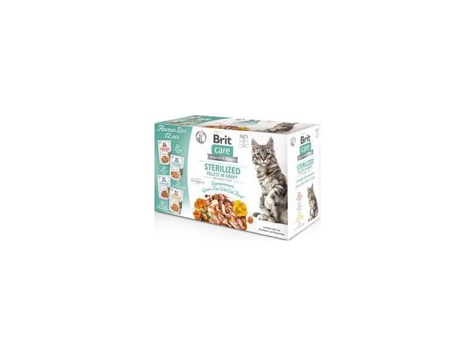 Brit Care Cat Fillets in Gravy Steril. Flav.Box 12x85g