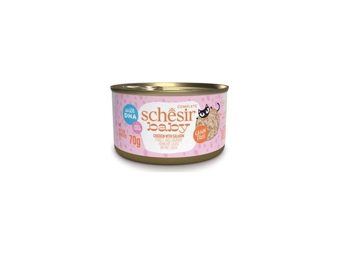 Schesir Cat konz. Kitten Wholefood kuře/losos 70g