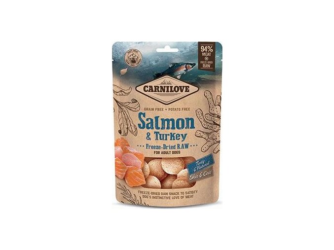 Carnilove Raw Freeze-Dried Snacks Salmon&Turkey 60g