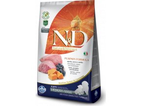 N&D Pumpkin DOG Puppy M/L Lamb & Blueberry 12kg