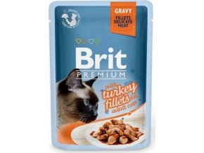 Brit Premium Cat D Fillets in Gravy With Turkey 85g