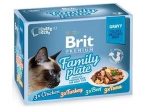 Brit Premium Cat D Fillets in Gravy Family Plate 1020g