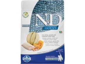 N&D OCEAN CAT Kitten Cod & Shrimp & Pumpkin&Melon 300g