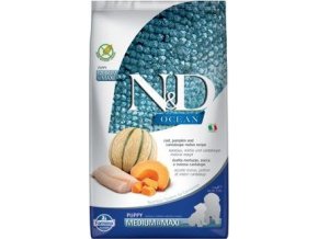 N&D OCEAN DOG Puppy M/L Codfish & Pumpkin& Melon 2,5kg