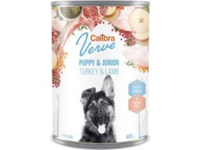 Calibra Dog Verve konz.GF Junior Turkey&Lamb 400g