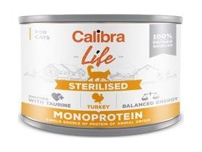 Calibra Cat Life  konz.Sterilised Turkey 200g