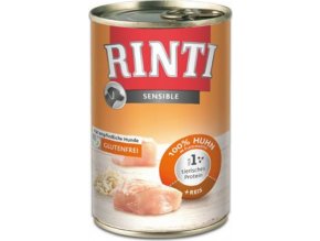 Rinti Dog Sensible konzerva kuře+rýže 400g