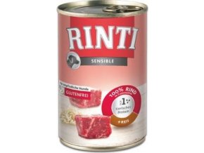 Rinti Dog Sensible konzerva hovězí+rýže 400g