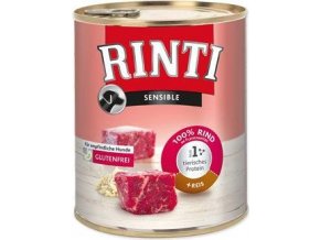 Rinti Dog Sensible konzerva hovězí+rýže 800g
